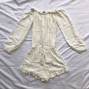 Brandy White Off the Shoulder Romper